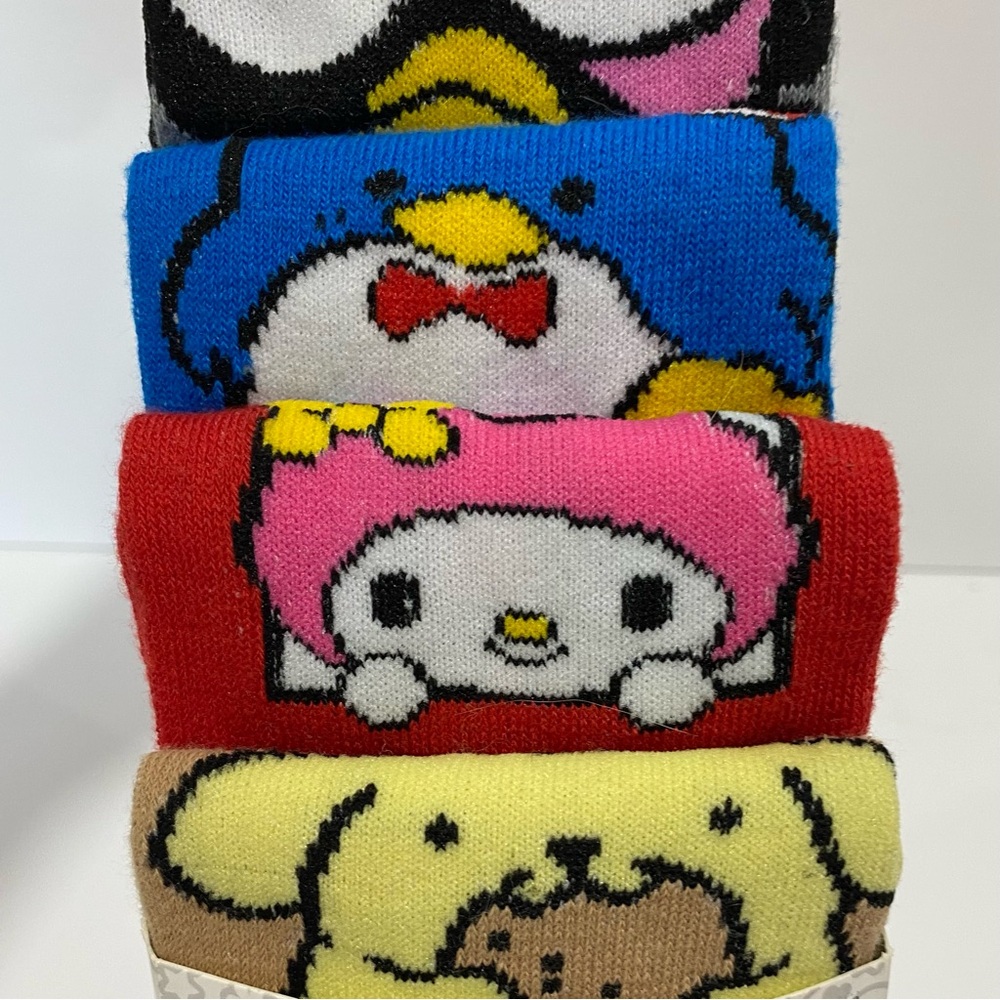 Hello Kitty Red and Green Socks Set Vibrant Accessories Sanrio NWT - Picture 3 of 6